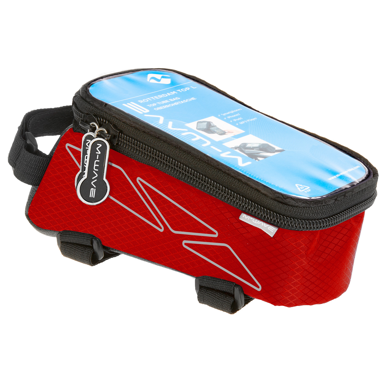 M-WAVE Rotterdam Top L borsa top tube rosso