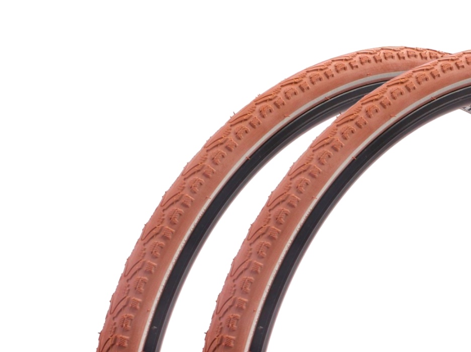 Fixie road bike tire set KENDA Khan 28 inch / 700 x 38C brown