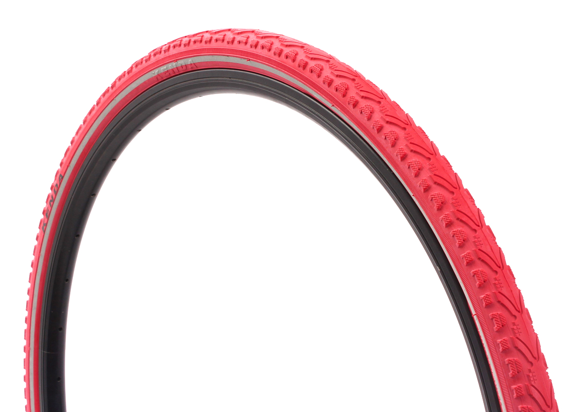 Khan Fixie road bike wire tire set KHE 700 x 38C tire red + FV inner tube