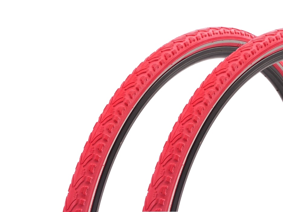 Khan Fixie road bike wire tire set KHE 700 x 38C tire red