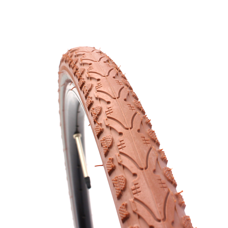 Fixie road bike tire set KENDA Khan 28 inch / 700 x 38C brown + FV inner tube