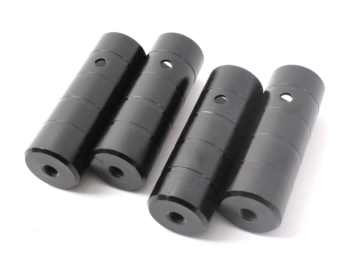 Set di pioli BMX KHE BLACK STEEL 2 coppie 10mm (3/8")