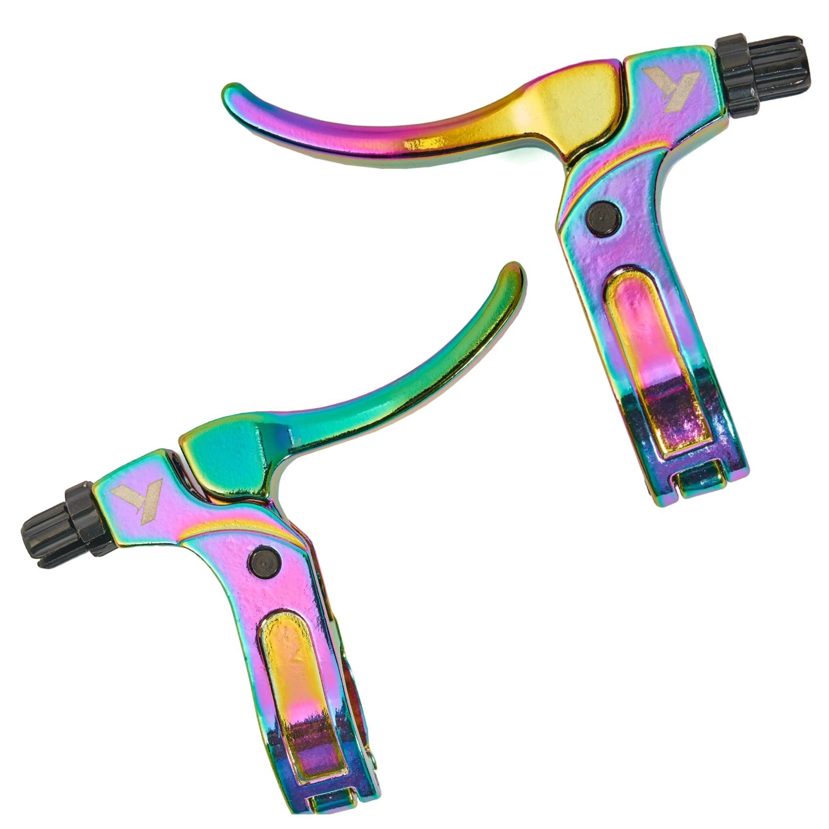 BMX Bremshebel-Set von Radius in Oil Slick Farbe BMX Bremshebel-Set von Radius in Oil Slick Farbe