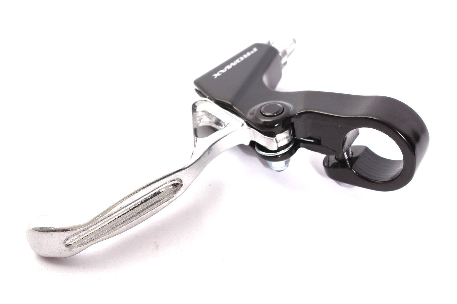 Schwarz,silberner Bremshebel von unten aus 7005 Aluminium