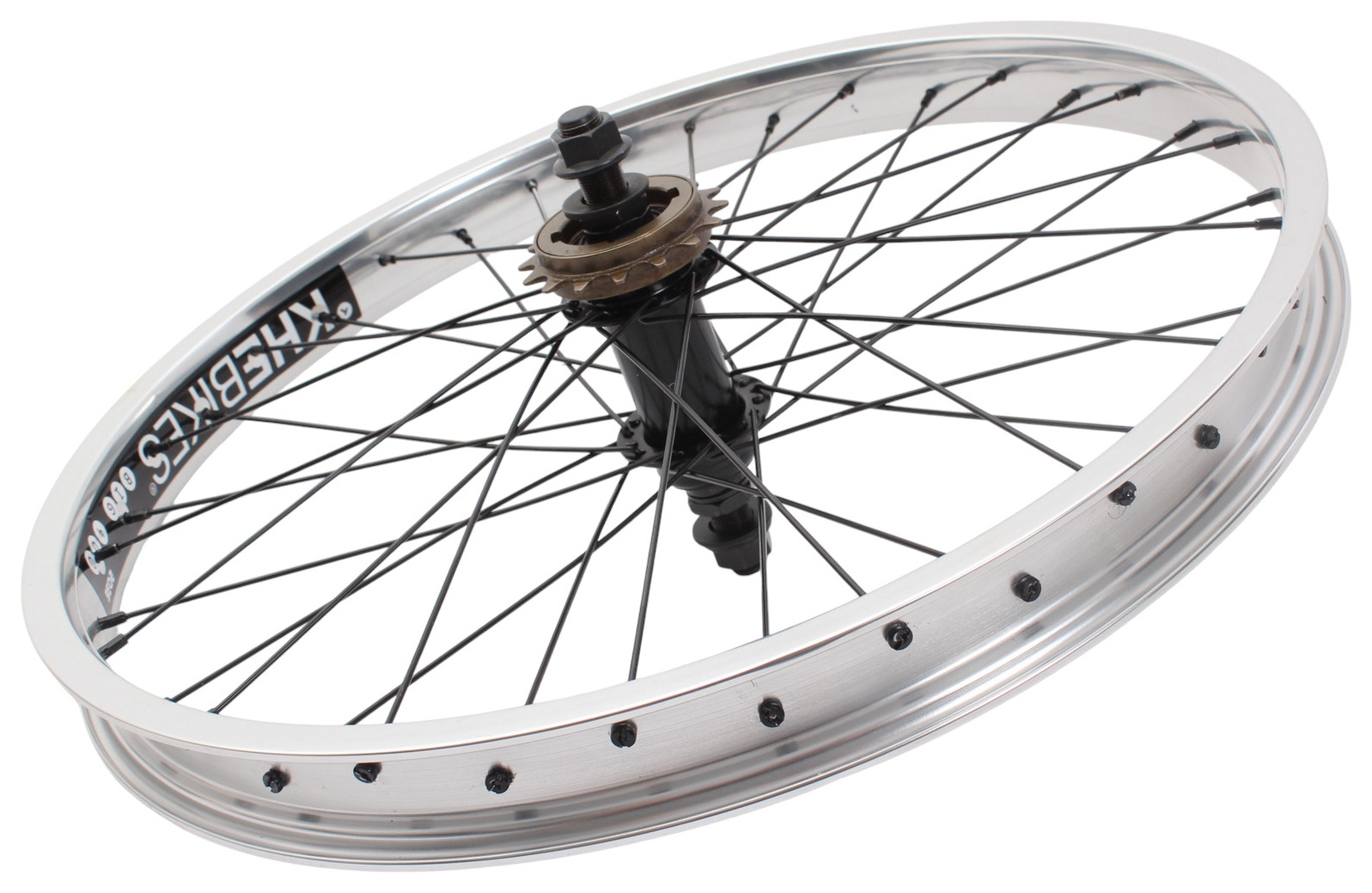 BMX rear wheel KHE PRISM 20 inch silver