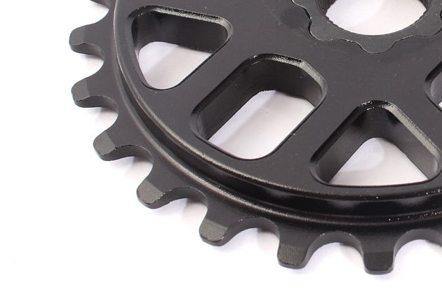 Aluminium Kettenblattzähne in Schwarz