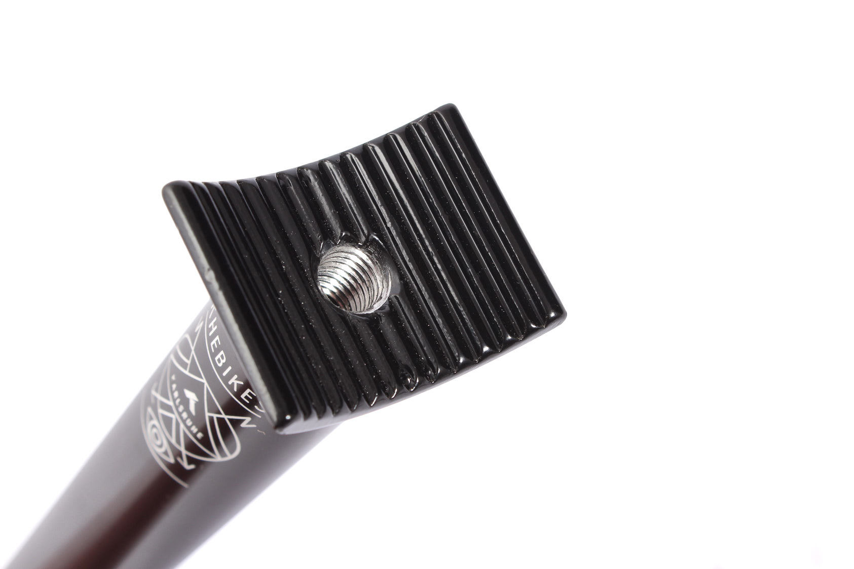 Sattelstangenende mit Schraubgewinde in Schwarz BMX Sattelstange mit Schraubgewinde in Schwarz