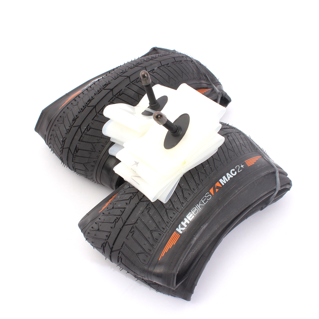 BMX tires 2x MAC2+ folding + 2x Schwalbe Aerothan tube