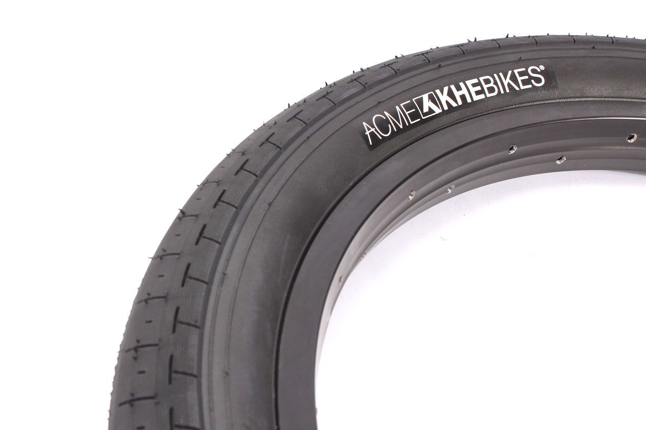 BMX tire set KHE ACME 20 inch x 2.40 inch black + AV inner tube