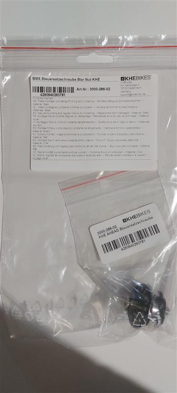 BMX headset bolt Star Nut KHE