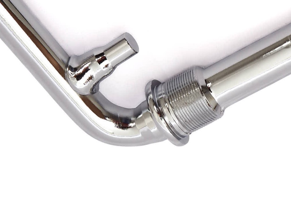 HiTen Stahl BMX Kurbel in Chrom aus der Nähe