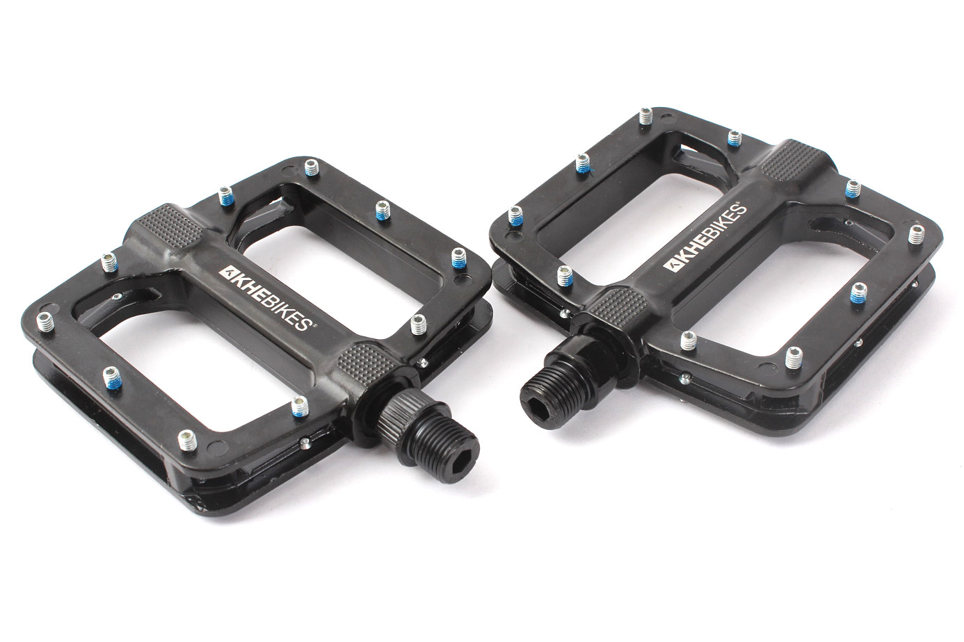 Schwarze Aluminium BMX Pedale mit silbernen Schraubpins Schwarze Aluminium BMX Pedale mit silbernen Schraubpins
