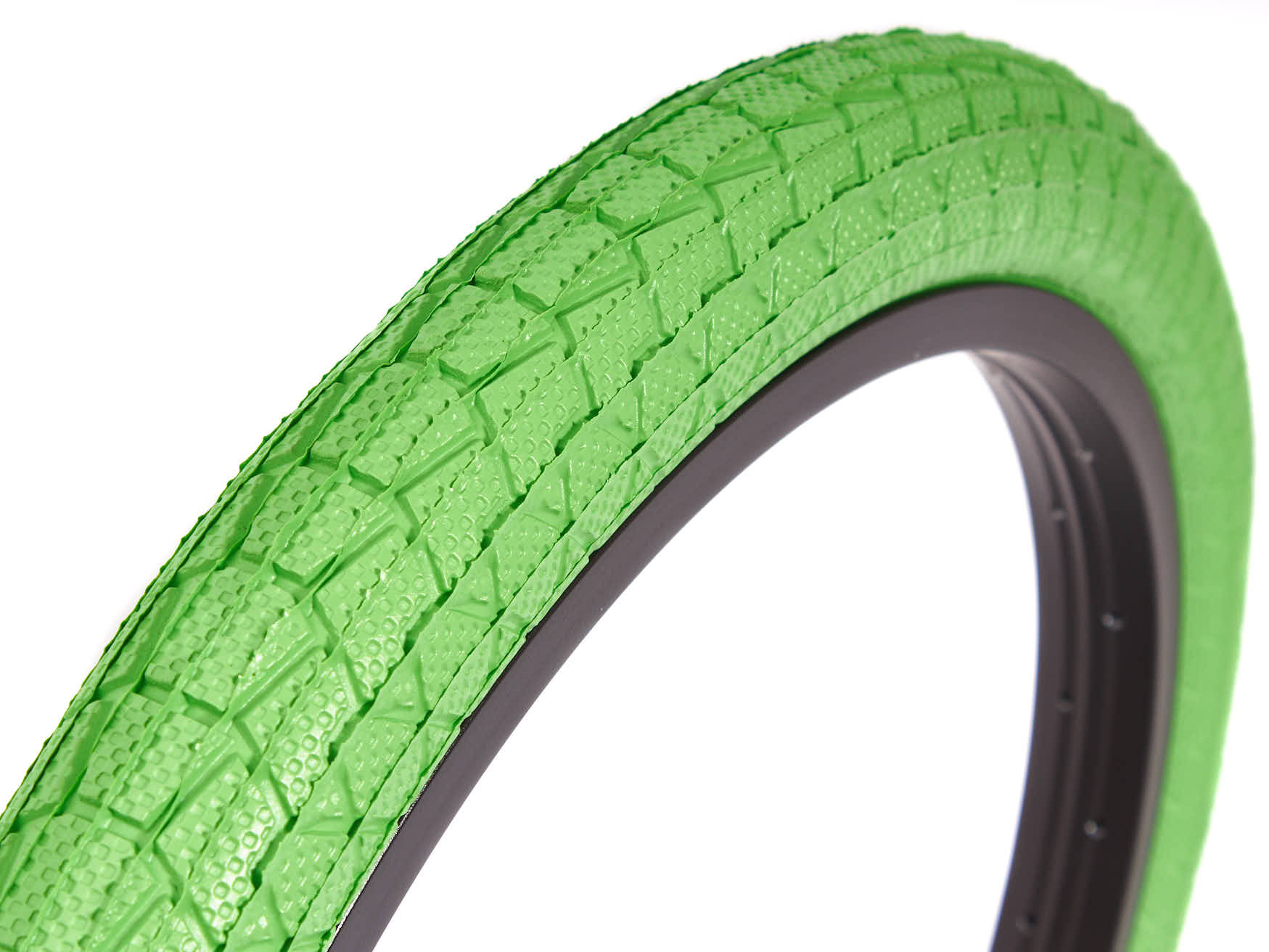 BMX tire set KENDA 20 inch x 1.95 inch green + AV inner tube