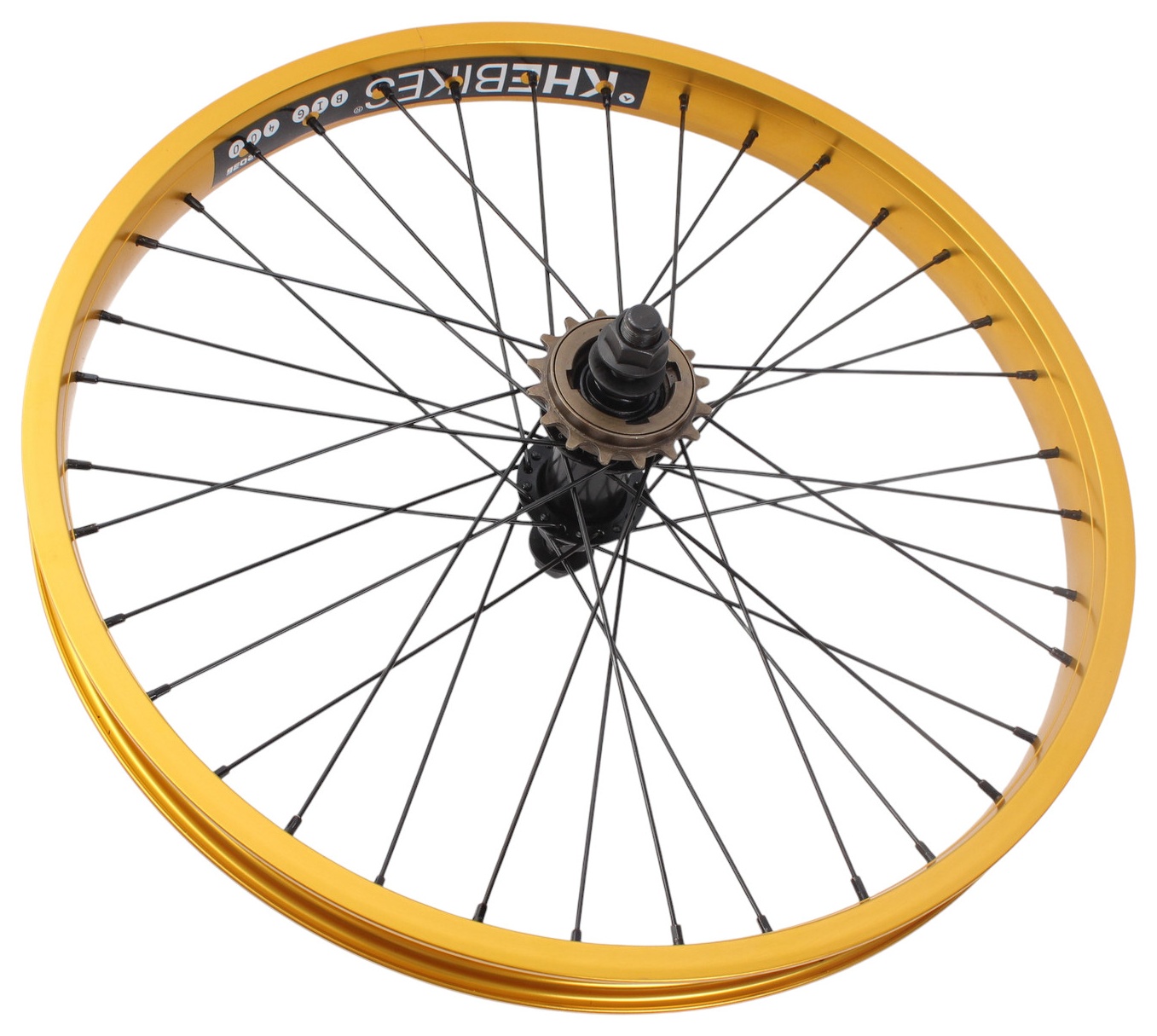 BMX rear wheel KHE PRISM 20 inch gold