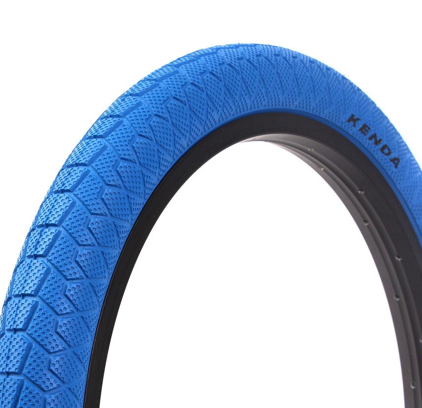 BMX tire set KENDA 20 inch x 1.95 inch blue + AV inner tube