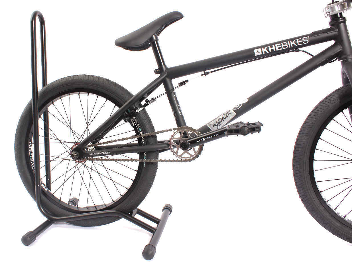 BMX Fahrradständer mit schwarzem Silencer BMX Fahrrad