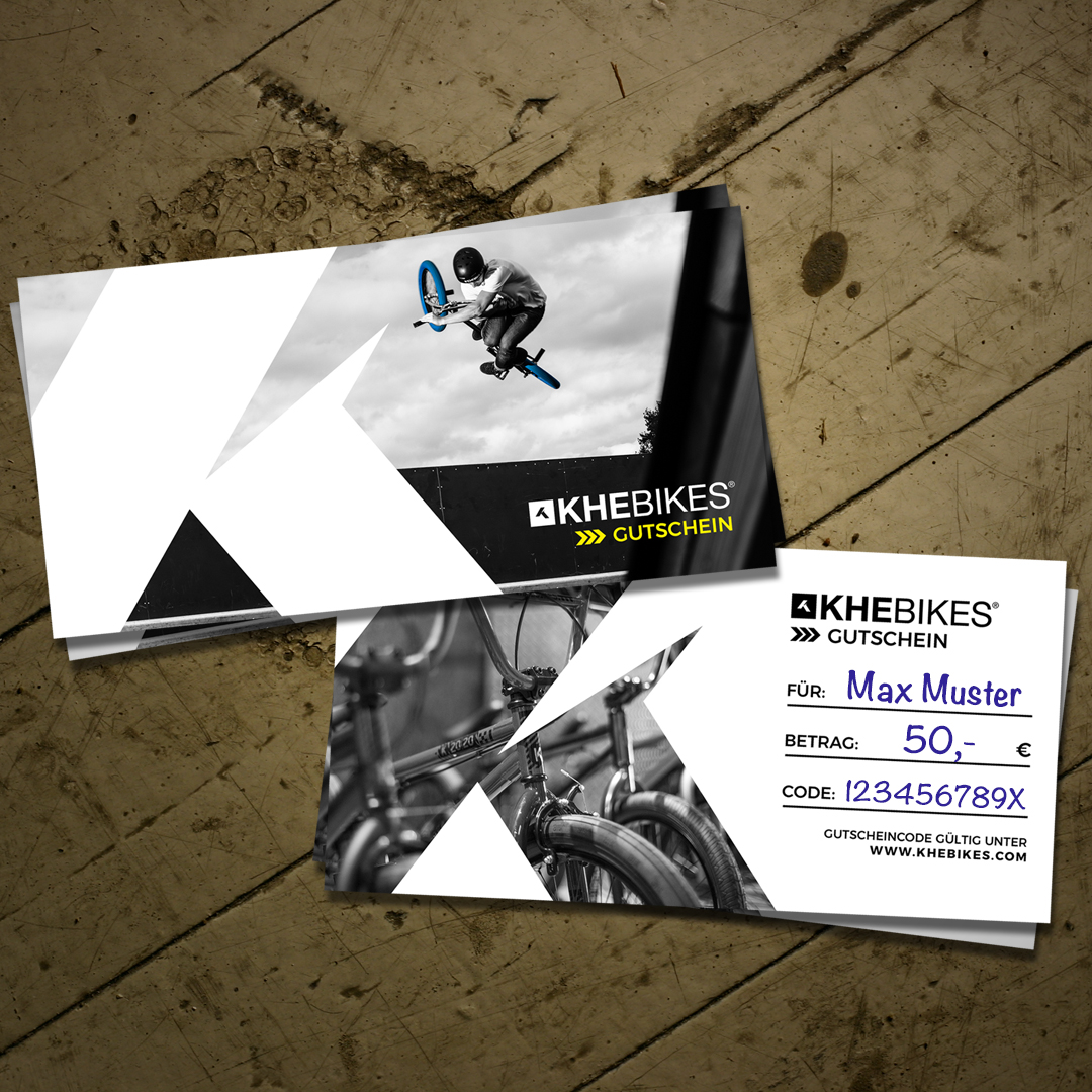 50 Euro Gutschein mit BMX Bild 50 Euro Gutschein mit BMX Bild