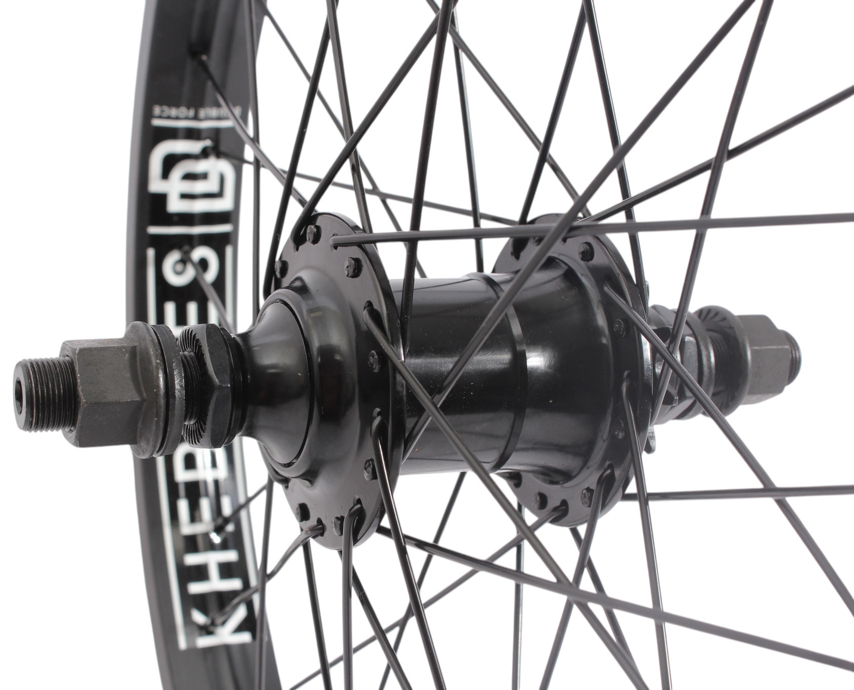 BMX rear wheel KHE Freecoaster + MVP DD 18 inch 14 mm S/B