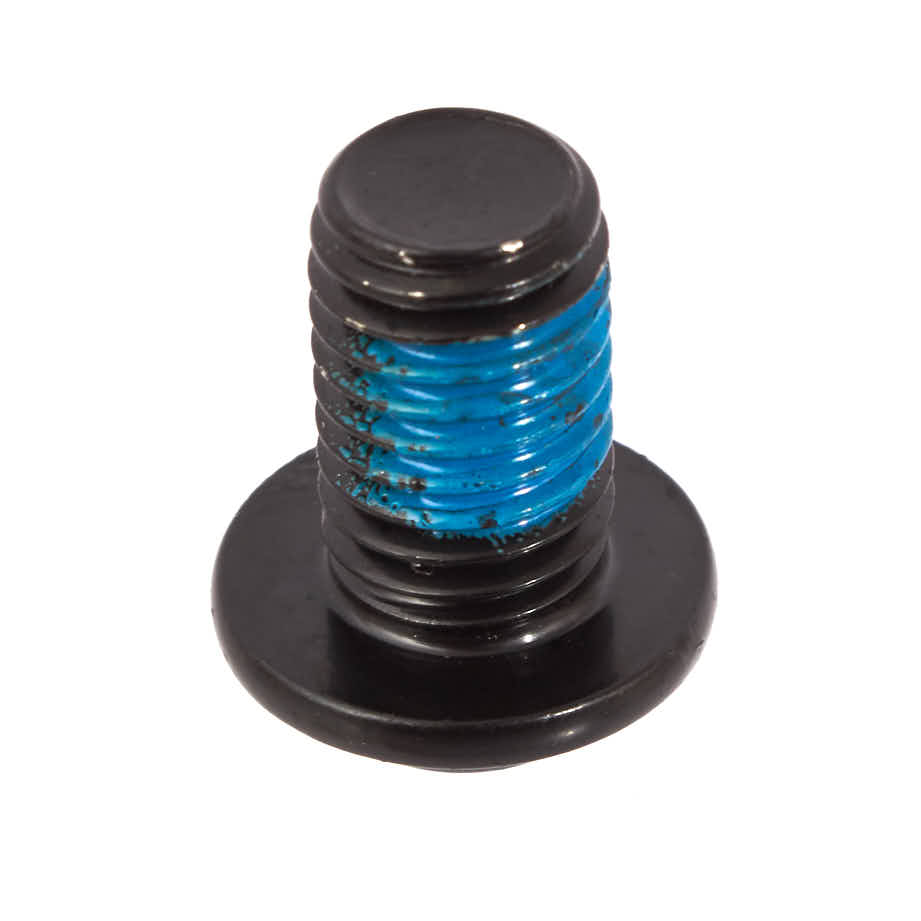 Schwarze Kurbelmitnehmerschraube auf dem Kopf