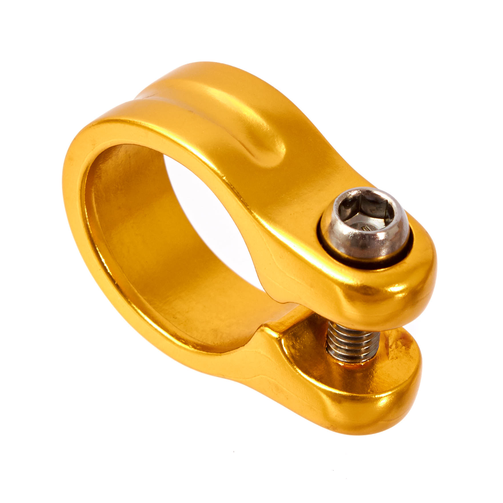 Goldene Sattelklemme mit Innensechskantschraube Goldene Sattelklemme mit Innensechskantschraube