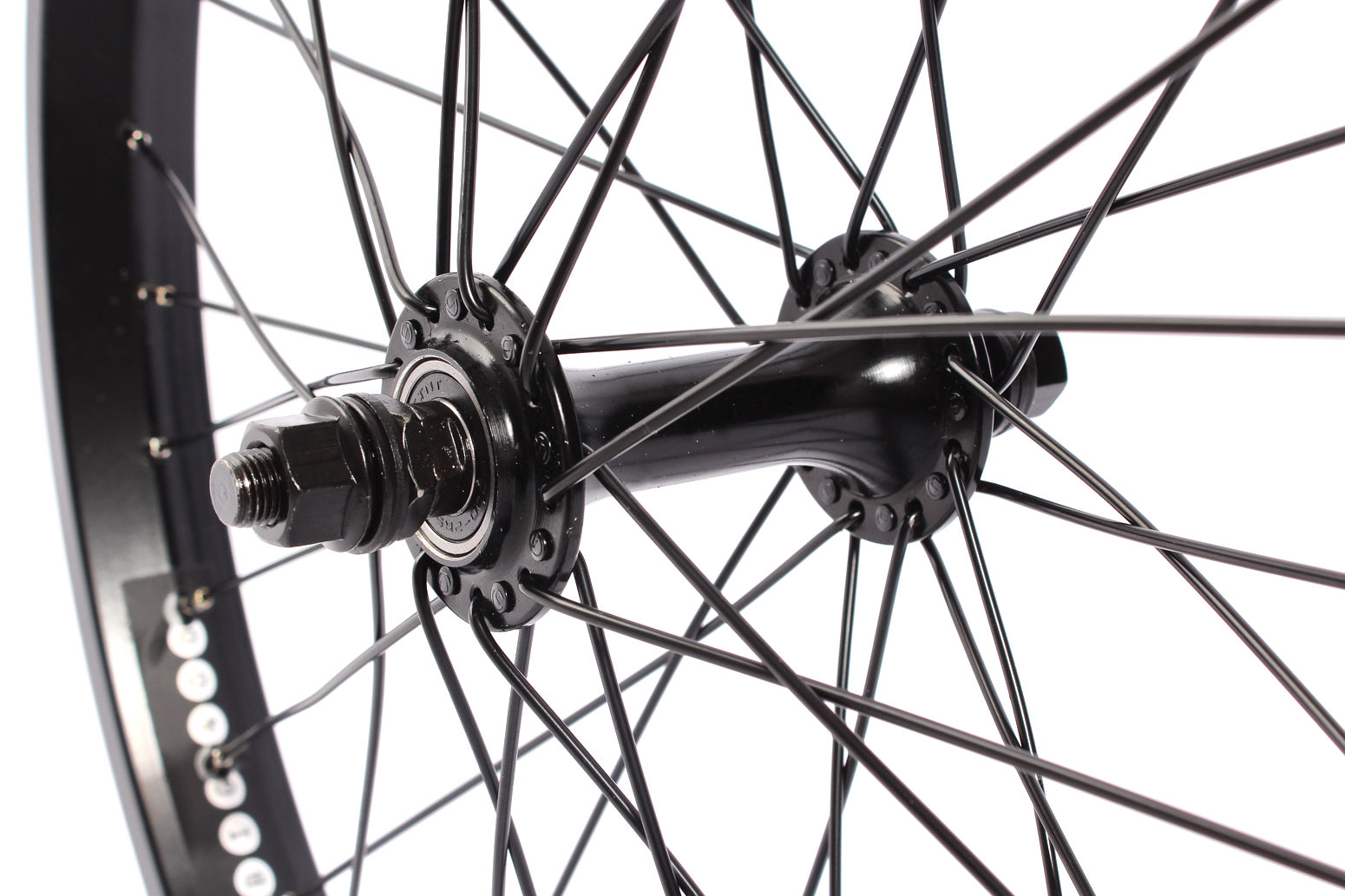 Vorderradachse in Schwarz mit 140mm länge znd 10mm Gewinde